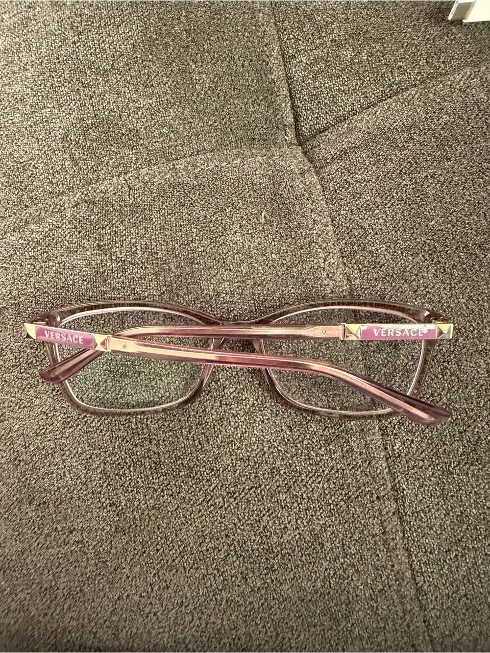 Authentic Versace VE3186 5279 Transparent Violet Eyeglasses